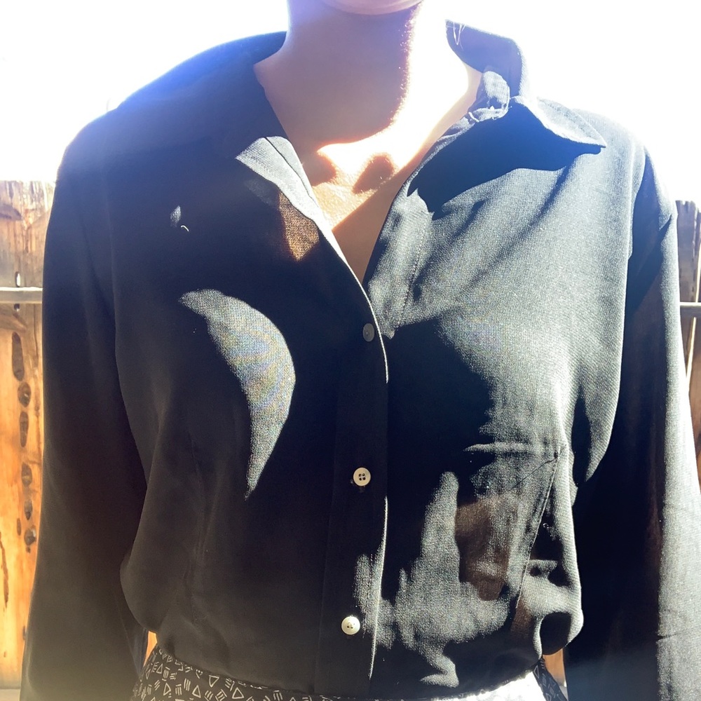 NY & CO black button down blouse